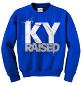 Image of Ky Raised Crewneck Sweatshirt in KY Blue / White / Grey