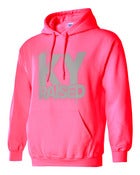 Image of Ky Raised Pink / Grey Hooded Sweatshirt