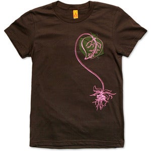 Image of I ♥ NATURE - women’s brown t-shirt
