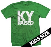 Image of Ky Raised Kids Tee in Green and White