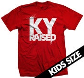 Image of Ky Raised Kids Tee in Red and White