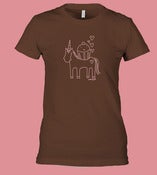 Image of CakeSpy Cupcake Riding a Unicorn T-Shirt