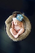 Image of Denim and Lace Vintage Headband