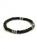 Image of Wood And Hematite Surf Style Bracelet