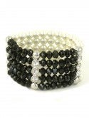 Image of Two-Tone Glass Pearl Bracelet