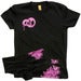Image of LOVE SKULLS - women’s black tee & undies set
