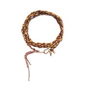 Image of Angel Hair Wrap Bracelet - Brown & Yellow 