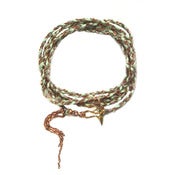 Image of Angel Hair Wrap Bracelet - Mint & Grey