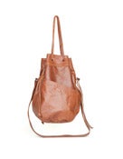 Image of Drawstring Leather Bag (Palooka - medium)