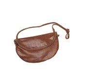 Image of Flat Leather Bag (Quarter Moon)