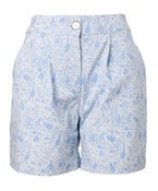 Image of Alien Print Light Denim Shorts (light blue)