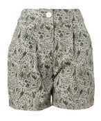 Image of Alien Print Light Denim Shorts (khaki)