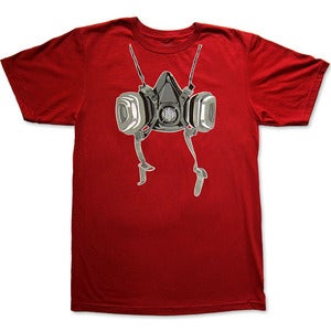 Image of RESPIRATOR - men’s blood red t-shirt