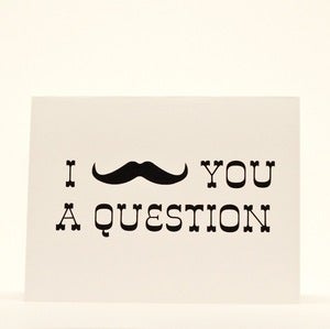 Image of "A Mustache Message" Will You Be My Groomsmen Cards