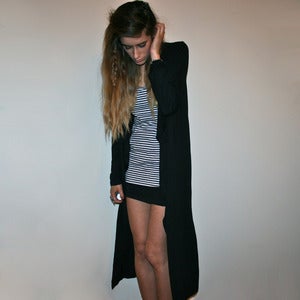 Image of Maxi Black Cardigan