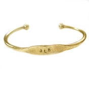 Image of Initialized Brass Hammered Bangle 