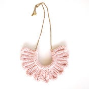 Image of Hawk Necklace, hand-knitted - Pale Pink