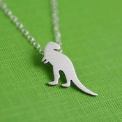 Image of Jake the T-Rex Necklace in Silver 