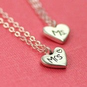 Image of Ms/Mrs Double Sided Sterling Silver Pendant Necklace 