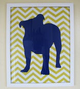 Image of Bulldog Chevron 11" x 14" Print