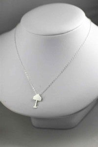 Image of Vintage Style Lamp Silhouette Necklace in Silver 
