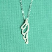 Image of Silver Angel Wing Necklace 