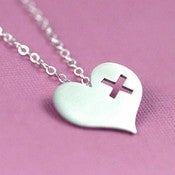 Image of Healing Heart Necklace in Silver 