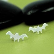 Image of Silver Bats in the Belfry Earrings 