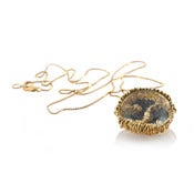 Image of Petroleum big gold pendant