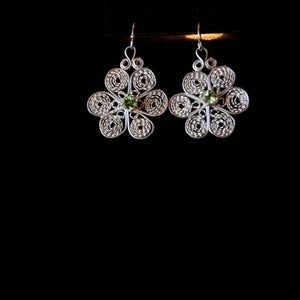 Image of Sterling Silver Filigree Earrings by Kaitlin Peña
