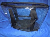 Image of Large Clear Vinyl Zippered Tote
