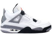Image of Air Jordan Retro 4 - White/Black-Cement Grey 