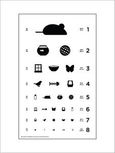 Image of 18" x 24" Cat Eye Chart - Standard Size Poster