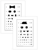 Image of Set of Two 18" x 24" Dog & Cat Eye Charts - Standard Size Posters