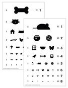 Image of Set of Two 12" x 19.5" Dog & Cat Eye Charts - Classic Size Posters