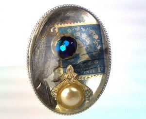 Image of Extra special butterfly wing cameo brooch with pendant attachment