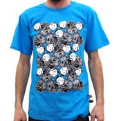Image of Blue Crazy Faces