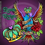 Image of "Loves Reign" Rainbow Swallow Tattoo Art Tube