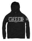 Image of GREED HOODED SWEATSHIRT BLACK