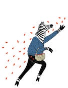 Image of Grant Zebra Greeting Card.