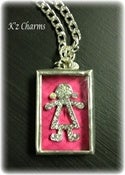 Image of 1x1.5 Crystal Girl Solder ~Shadow box Charm