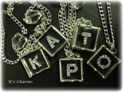 Image of 1x1 Rhinestone Letter Charms