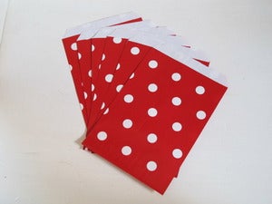 Image of Red Polka Dot Paper Bags