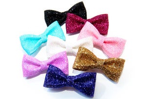 Image of Mini Glitter Sugar Bow Clips