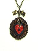 Image of Mini Locked Heart with Bow Necklace VALENTINES SPECIAL!