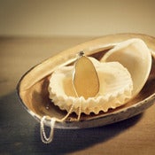 Image of Soft Yellow Sea Glass - Sterling Silver, Classic Bezel, Necklace