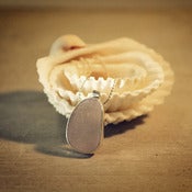 Image of Pale Pink Sea Glass - Sterling Silver, Classic Bezel, Necklace