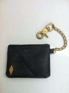 Image of Black/gold PD Alligator/Utility Pouch