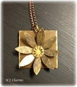 Image of 1.25x1.25 Square Vintage Copper Necklace