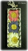 Image of 1x3 Pressed Daisies Solder Charms